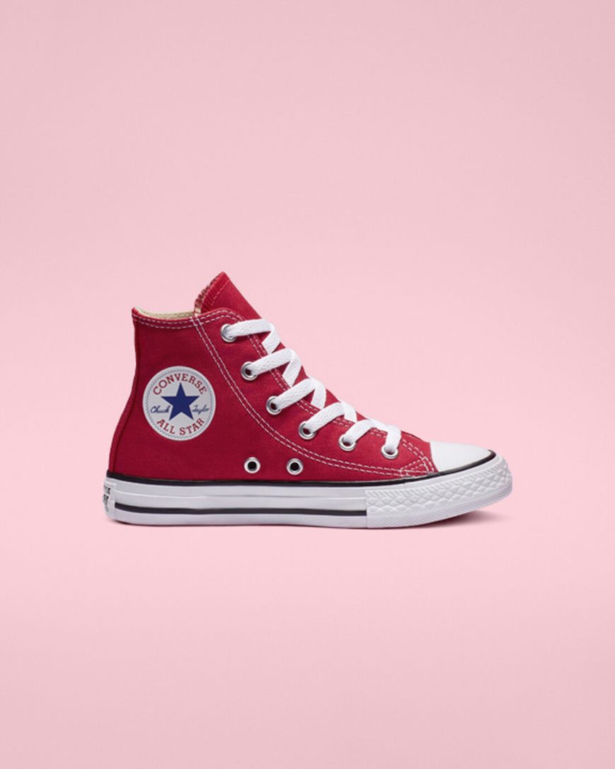 Girls\' Converse Chuck Taylor All Star Classic High Top Shoes Red | AU 0534CR